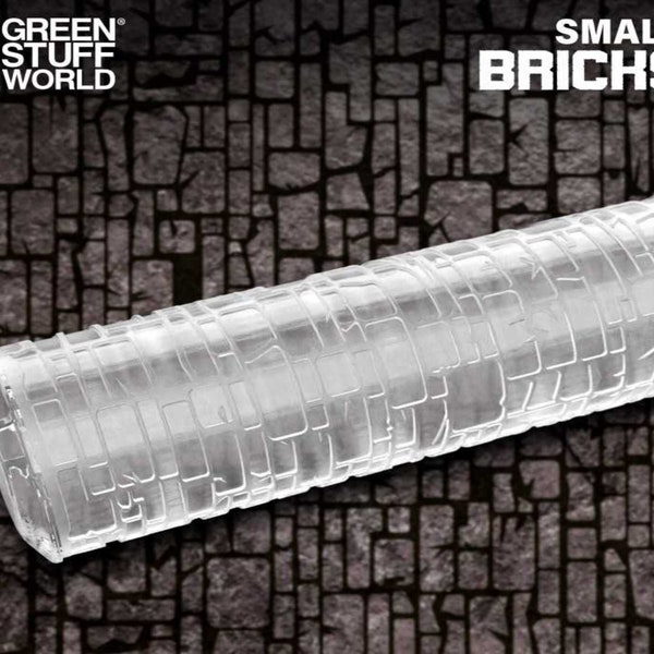 Rolling Pin - small BRICKS Texture - Create your own bases - compatible with Warhammer bolt action infinity