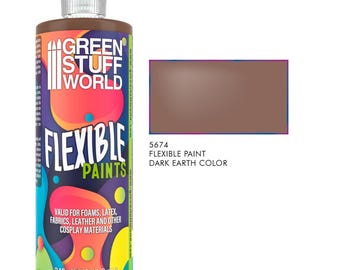 Flexible Paint 240ml - Dark Brown - paints Wargames miniatures Airbrush Brush Cosplay plastics EVA Foam
