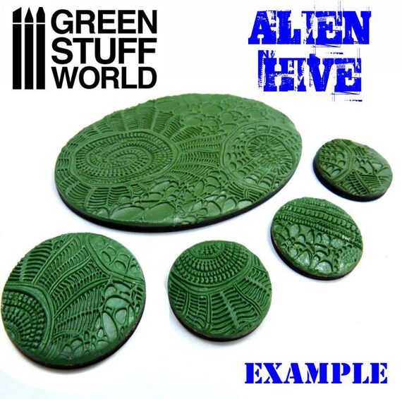 Rodillo Texturizado ALIEN HIVE herramientas arcilla polimérica FIMO sculpey