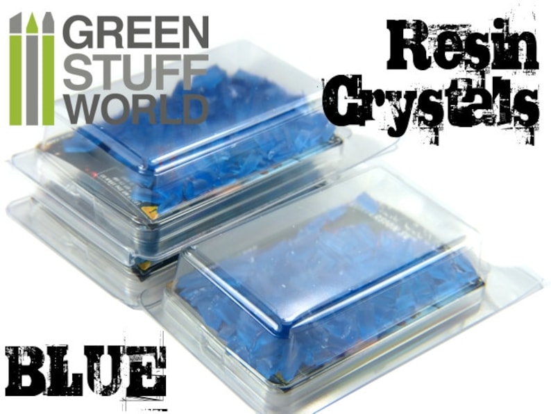 BLUE Resin Crystals for Miniature Bases Warhammer Model Etsy