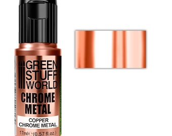 Chromfarbe - KUPFER 17ml - Metallicfarbe Silber-Effekt Spiegelsilberfarbe Spiegelsilber Spiegeleffektfarbe Spiegeleffekt Miniaturen