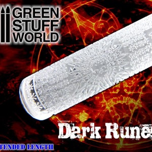 Rolling Pin - DARK RUNES Runes Texture - Create your miniature bases - compatible with Wargames Wargaming