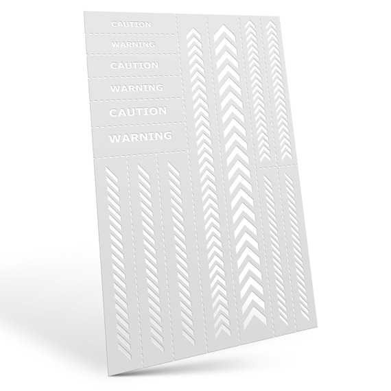 Flexible Stencils - Caution Strips - Mylar Airbrush Stencils paint effect hobby miniatures