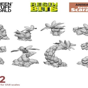 Set imprimé en 3D - Nuée de Scarabées - Bits en résine - animaux - insectes - essaim - désert - coccinelle fantastique - diorama