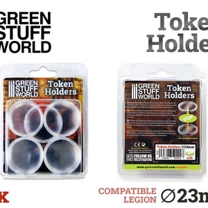 Protectores para Fichas 23mm -modelismo warhammer 40k peanas token juegos de mesa