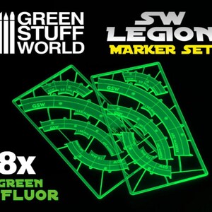Marcadores de Linea de disparo (Legion) FLUOR LIMA - LoF Arc Markers SW Legion