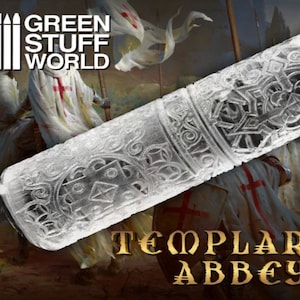 Rodillo Texturizado Abadía templaria - para wargames dioramas maquetas y escenografia, juegos de mesa
