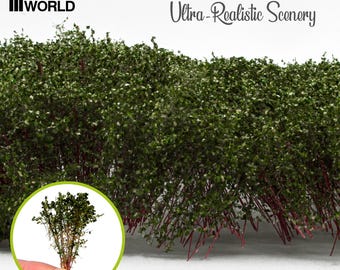 Tall Shrubbery - Dark Green - Grass diorama for bases terrain compatible with Wargames Wargaming Diorama and model kits