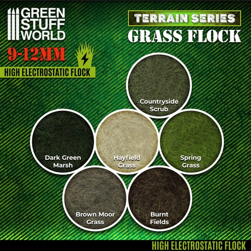 Static Grass Flock 4-6mm - SPRING GRASS - 200 ml - scenery diorama bases