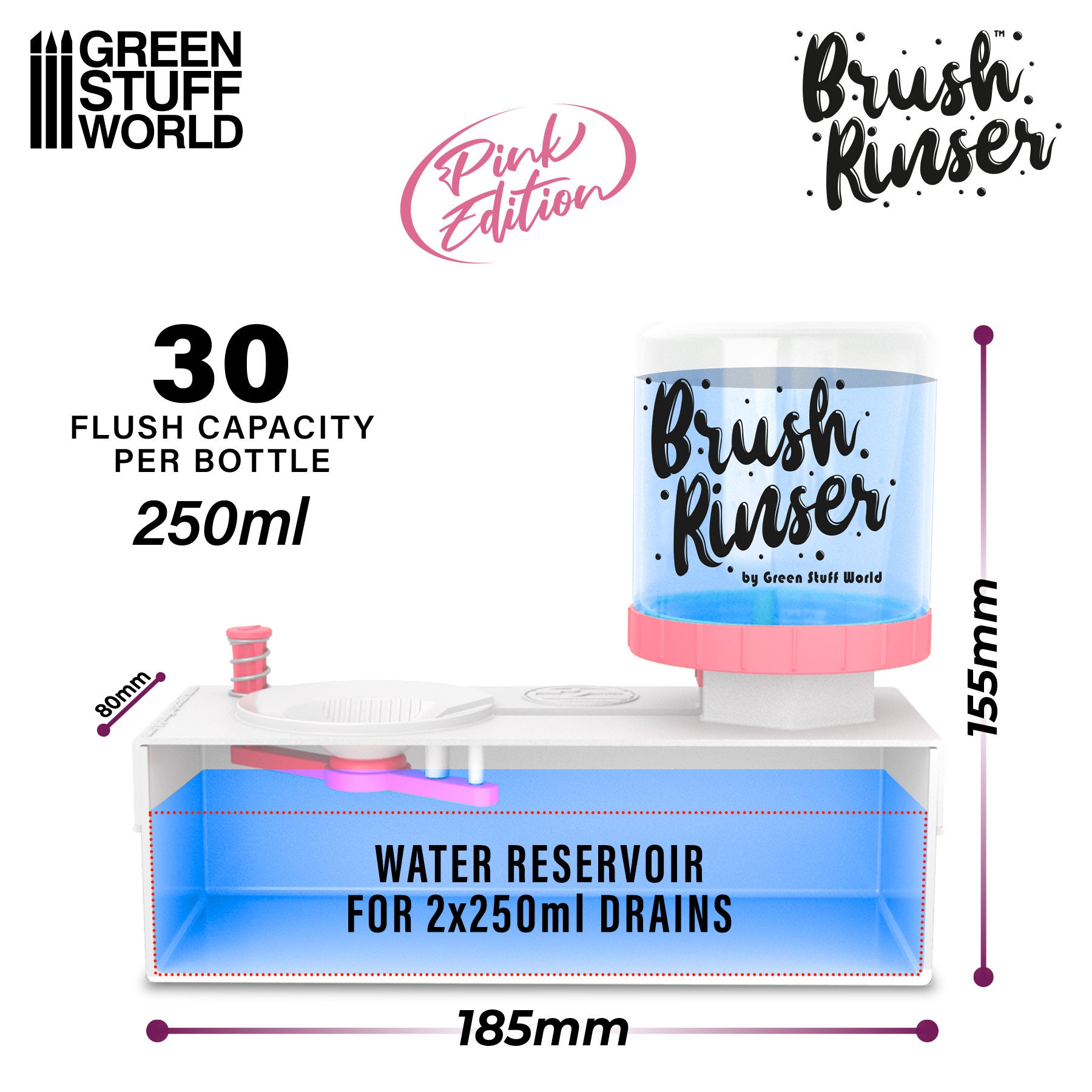 Paint Brush Cleaner Rinse Cup Basin All-in-One Brush Cleaning Washer Tank  Organizers With Brush Holder Palette for Artist Kids Acrylic Watercolor Oil  Water-Based Painting - Cute Flower Pot Design Green
