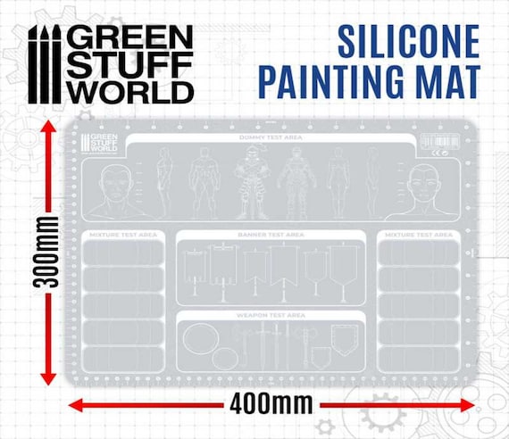 Silicone Painting Mat 400x300mm Dioramas Scenery Compatible With Warhammer  40k Flexibility Silicone 