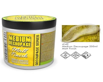 Medium Decoupage Mate 250ml - Adhesivo, fijador y barniz acrílico para manualidades y maquetas