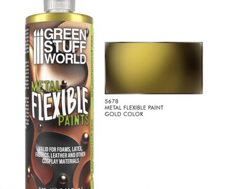 Flexible Metallic Gold Paint - paints Wargames miniatures Airbrush Brush Cosplay plastics EVA Foam
