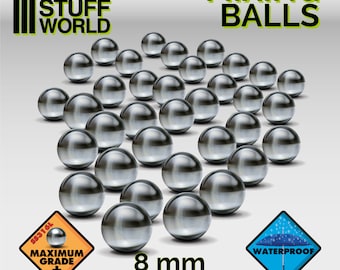 Mixing Stainless Balls 8 mm - for Paint pots: Vallejo, Model Color, Citadel ...