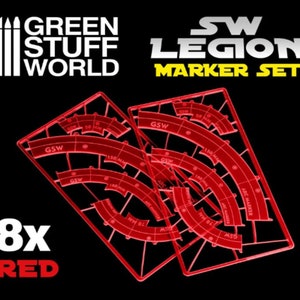 Marcadores de Linea de disparo ROJO - LoF Arc Markers SW Legion