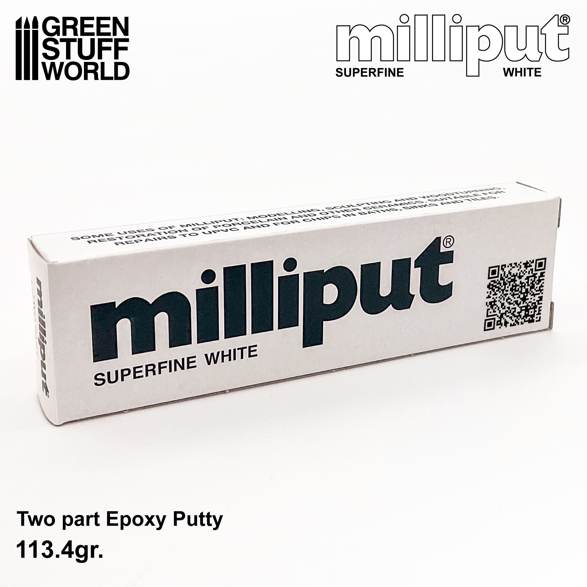 Milliput Superfine White - Epoxy Putty for Porcelain & China Repair