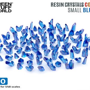 BLUE Resin Crystals - for Miniature Bases Wargames Model Scenery Landscape resin transparent