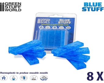 Blau Stuff - 8 - Sofort Abformmasse Wiederverwendbar - Verbessern Intant Mold - Blue Stuff