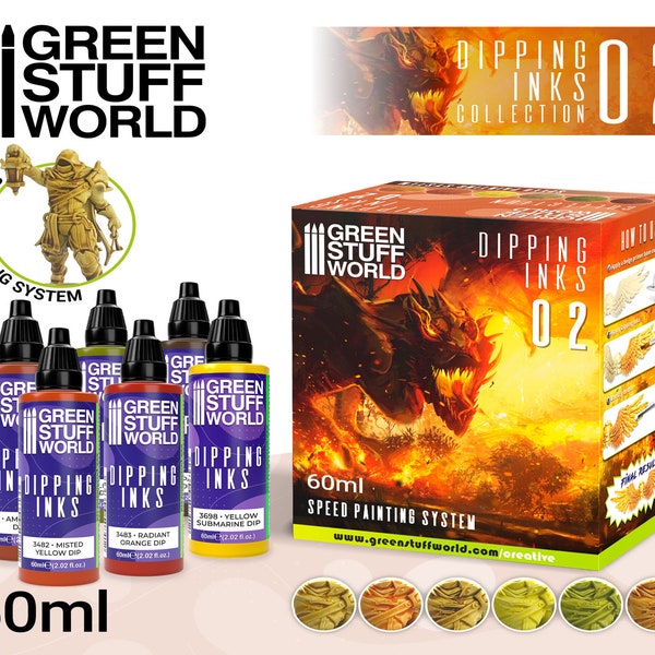 PAINT SET - Dipping collection 02 - Brush and Airbrush Contrast Acrylic Speedpainting Paints with Miniatures Painting Wargames