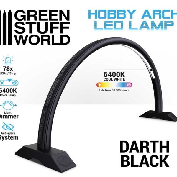 Hobby Arch LED Lamp - Darth Black - modelling craft and restoration compatible with scale model kits and Warhammer 40K