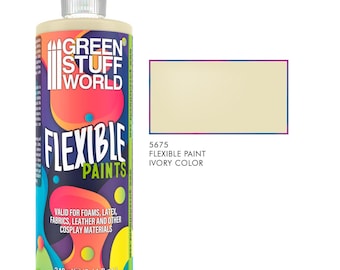 Flexible Paint 240ml - Ivory  - paints Wargames miniatures Airbrush Brush Cosplay plastics EVA Foam