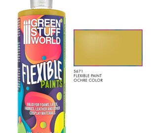 Flexible Paint 240ml - Ochre - paints Wargames miniatures Airbrush Brush Cosplay plastics EVA Foam
