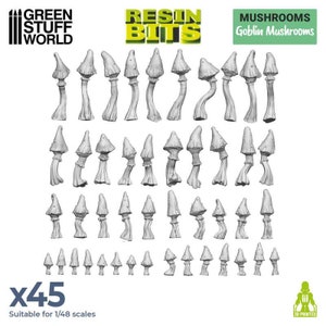 3D printed set - Goblin Mushrooms - compatible with Wh , AOS, 9age, Goblins, Modelling, fantasy Wargames