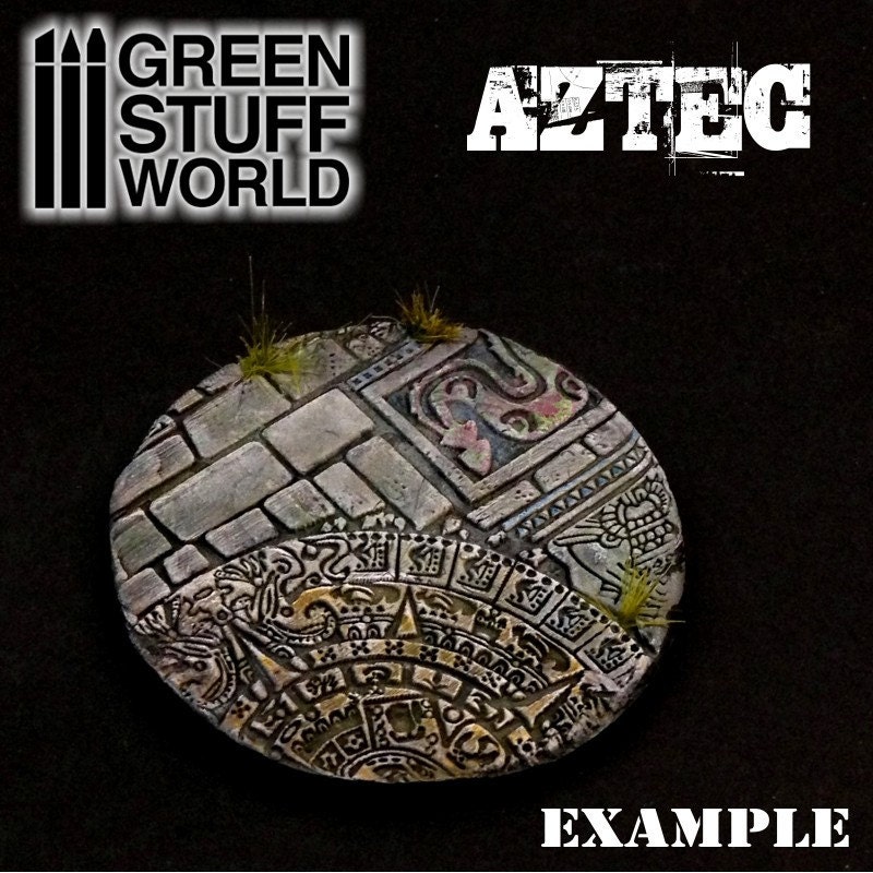 Lizards AZTEC Texture Warhammer Bases Green Stuff 40K ... Rolling Pin