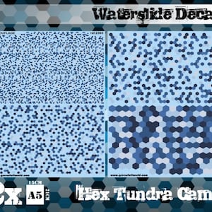 Decalcomanie ad acqua - Camuffamento tundra esagono - Vernici modellismo e modellini, compatibile con Wh40k, Infinity