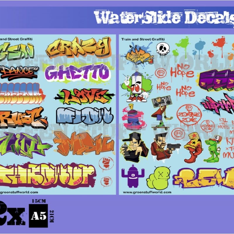 Miniature Decals Graffiti - Etsy