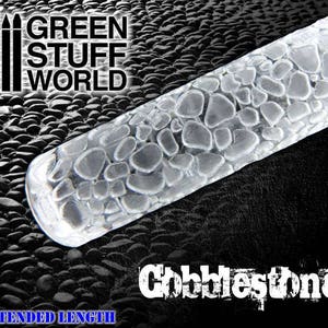 Rolling Pin - COBBLESTONE Texture - Create your miniature bases Compatible with diorama wargames compatible with Wargames Wargaming