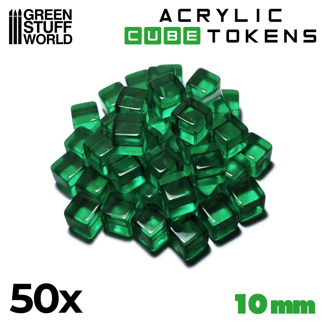 Cube Tokens 10mm - GREEN - Markers, Resources, Materials - Tabletop ...