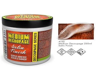 Decoupage Medium Satin 250ml - acrylic adhesive, sealer and varnish for crafts and modelling