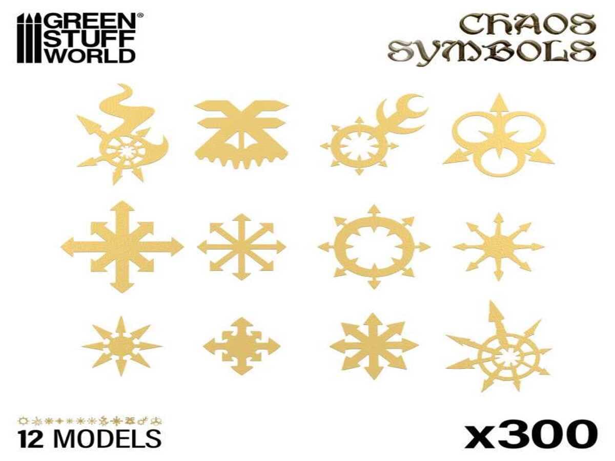 Chaos Symbols and Runes - Photo Etched Brass Crafts Wargames Compatible  With Warhammer - Etsy UK