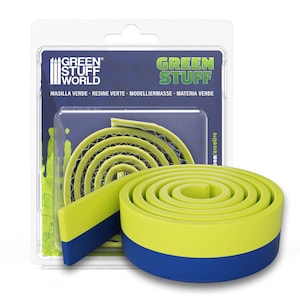 Green Stuff Putty 36&#39;5 inches (92cm) - Modeller Epoxy Putty - Kneadatite Blue Yellow Duro