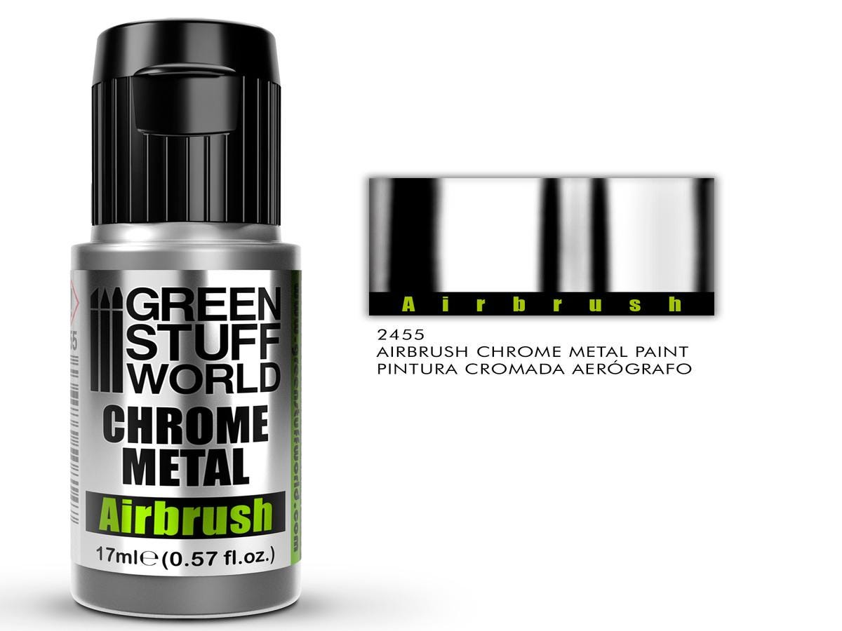 Chrome Paint - Airbrush silver mirror color paint chrome effect miniatures wargames metallic paint mirror effect paint