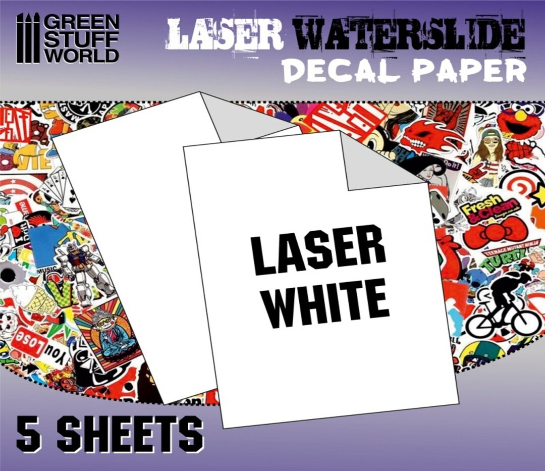 Waterslide Decals Laser White Paint Hobby Miniatures Etsy