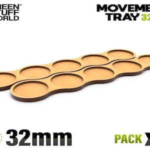 Bandejas de Movimiento DM - Skirmish AOS 32mm 5x1 - Modular Movement Trays - compatibles con Wargames AOS