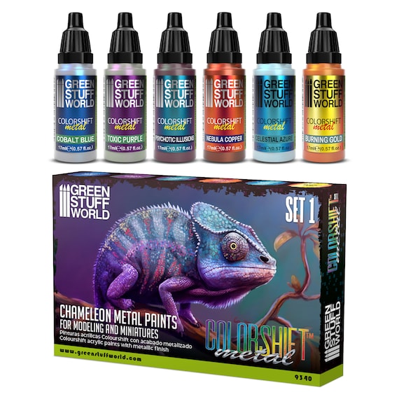 Set 1 Chameleon Paints Brush and Airbrush Acrylic Color Shift Paints  Colorshift Paints Compatible With Miniatures Wargames Warhammer 40K 