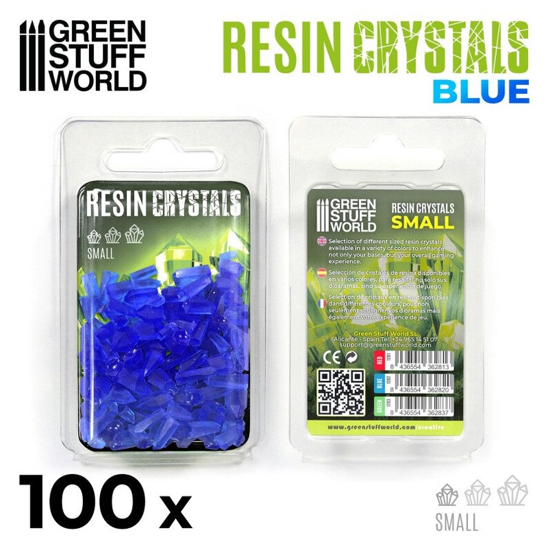 BLUE Resin Crystals for Miniature Bases Warhammer Model Etsy