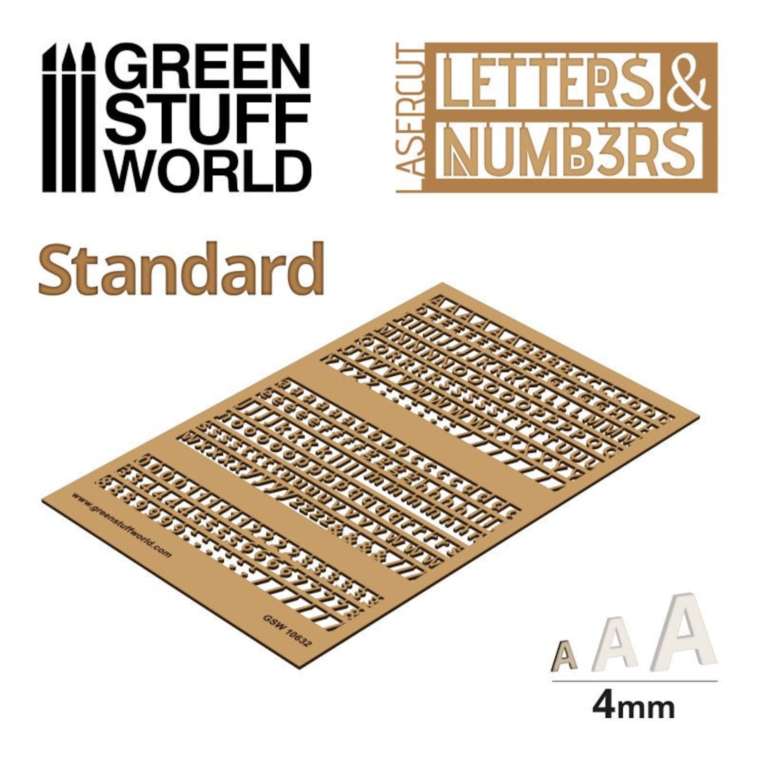 Letters and Numbers 4 Mm STANDARD- Bases Plastic Raised Signs Banners ...