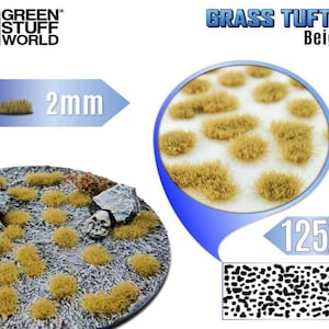 Static Grass Tufts 2 mm - Beige - Scenery Miniature diorama Basing Landscape
