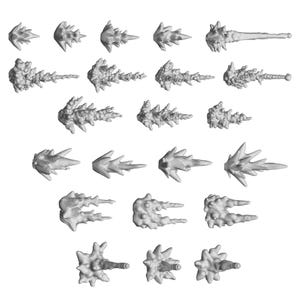 3D printed set - Gunfire Effect - muzzle flashes wargaming wargames miniature battlefield action resin miniature games