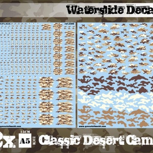 Decalcomanie ad acqua - Camuffamento classico del deserto - Aerografia Attrezzi Vernici