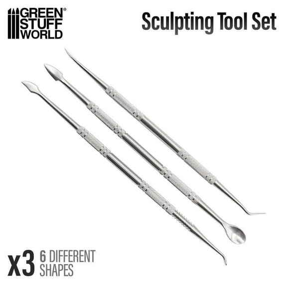 Sculpting Tools - 3 pcs - Wax Carvers - Green Stuff Carver tool - Spatula Wax Carving Set