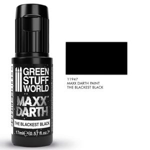 Maxx Darth Black Paint 17 ml - De zwartste zwarte verf van GSW - Acrylborstel en airbrush ultrazwarte verf. De zwartste verf ooit