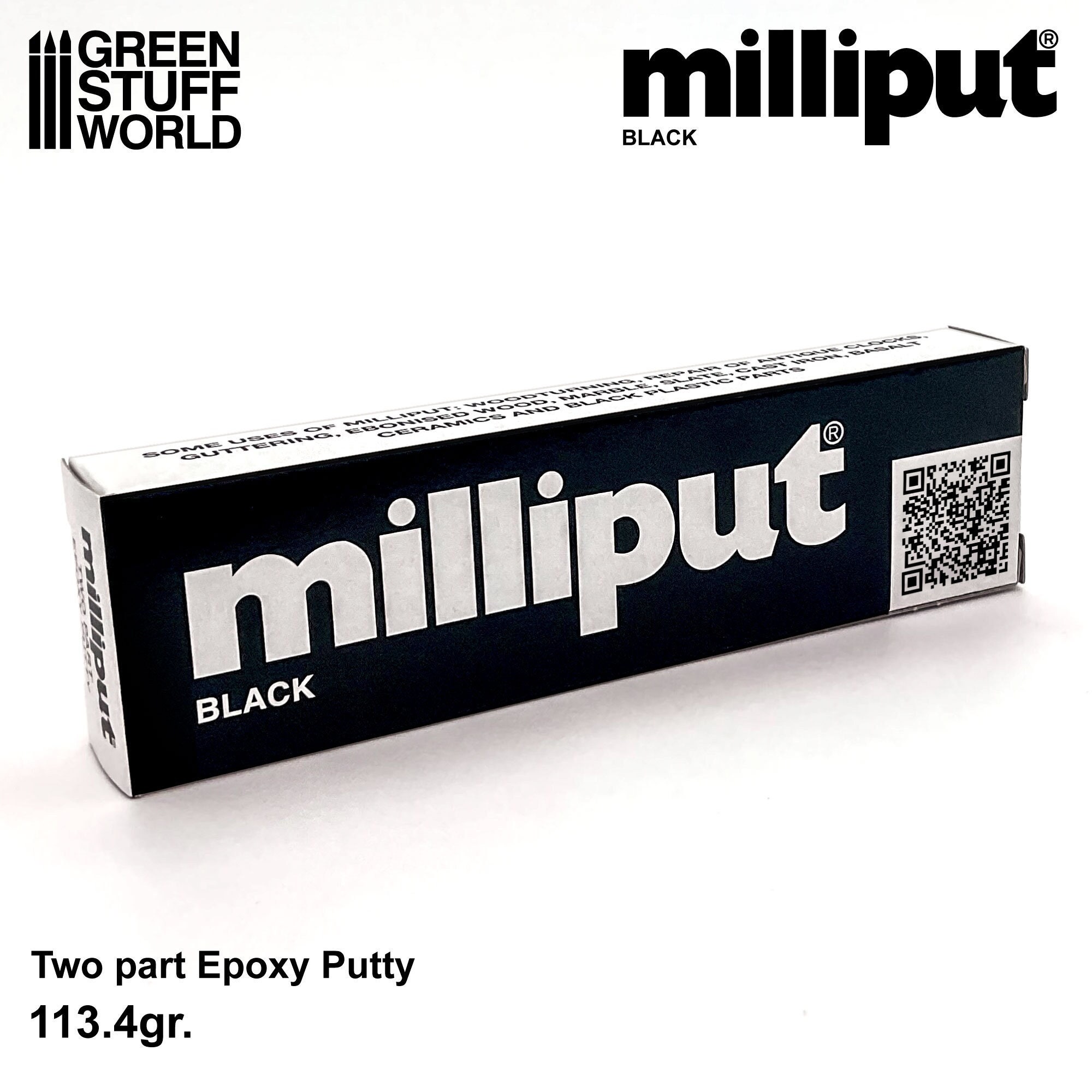 Milliput BLACK Epoxy Putty 4oz 113.4 G Modeller Epoxy Putty 