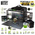 Miniature Portable Paint Station for miniatures and scale models - Miniature Painting Station with light and cutting mat