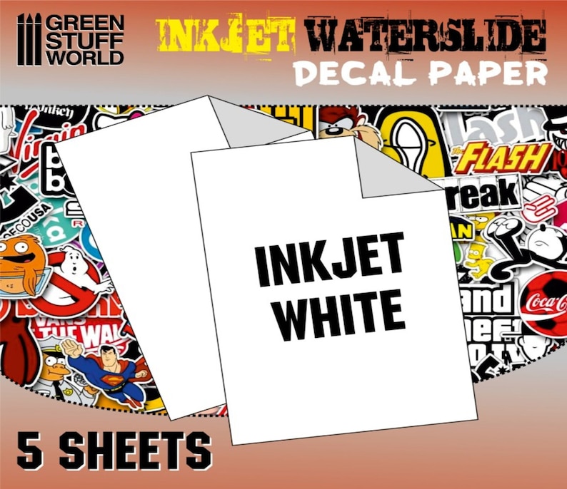 Waterslide Decals Inkjet White Paint Hobby Miniatures Etsy
