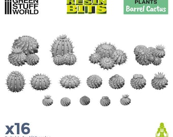 3D printed set - Barrel Cactus - compatible with Warhammer 40K Sigmar Decor Modelling Wargames